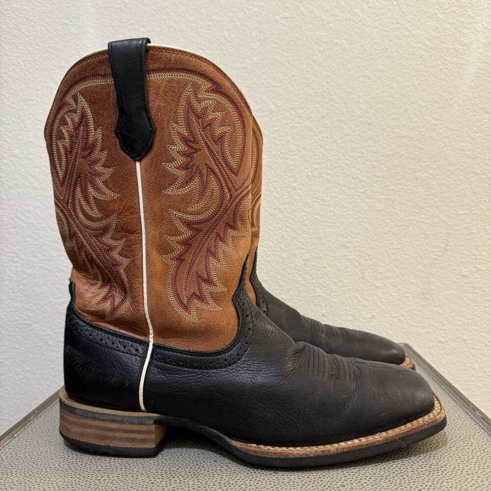 Ariat Boots Men's 9.5 EE Quickdraw Black Deertan Western Leather